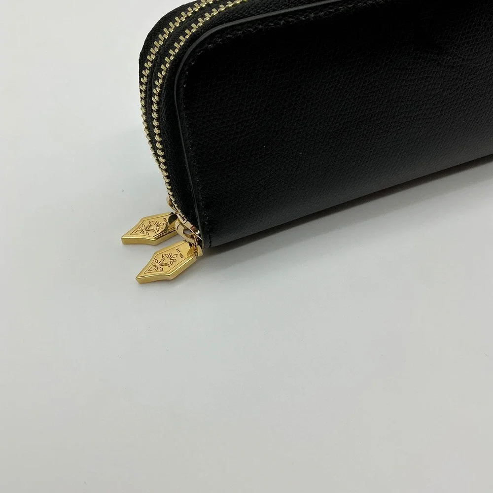 RETIRED Excellent condition Black Visconti Four Pen Holder Zipper Pouch